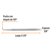 Punzón 3/8' para marcar, largo 4-3/4', TRUPER