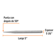 Punzón 5/16' para marcar, largo 5', TRUPER