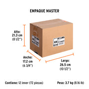 Estuche con 6 puntas planas combinadas largo 1', EXPERT