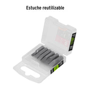 Estuche con 6 puntas planas combinadas largo 1', EXPERT