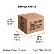 Estuche con 6 puntas planas combinadas largo 2', EXPERT