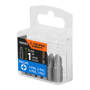 Estuche con 7 puntas de cruz combinadas largo 1', EXPERT