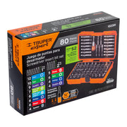 Juego de puntas mixtas 1' y 2', 80 piezas, TRUPER EXPERT