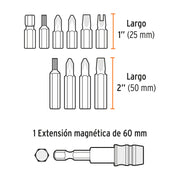 Juego de puntas mixtas 1' y 2', 80 piezas, TRUPER EXPERT
