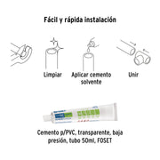 Tubo de 1' PVC hidráulico cédula 40, 3m, 1.4kg, FOSET