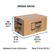 Reducción bushing de PVC 1x 3/4', FOSET
