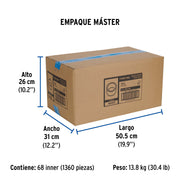 Tapón de PVC 1/2', FOSET