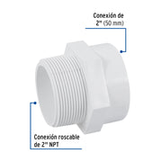 Adaptador macho de PVC de 2', FOSET