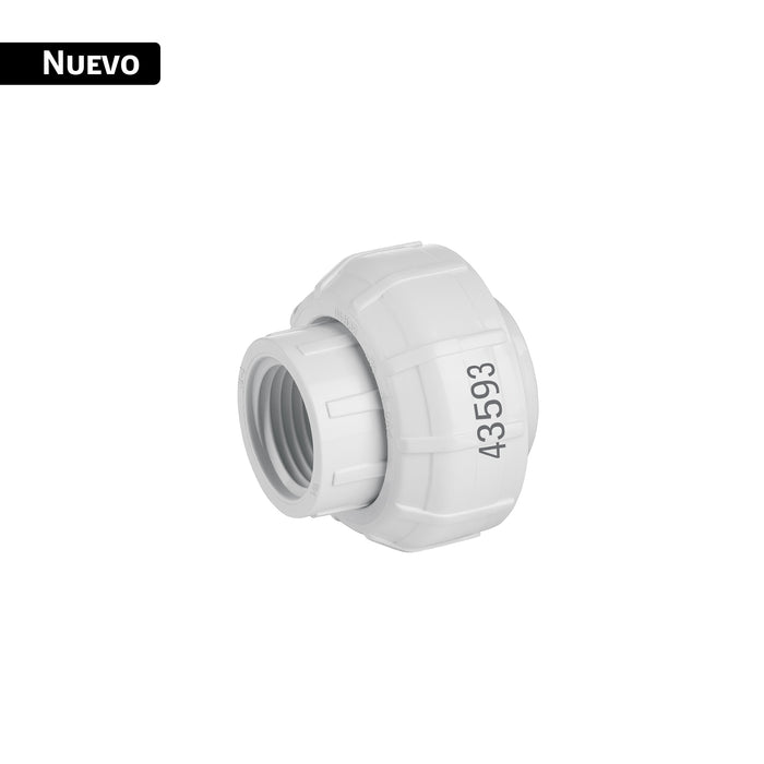 Tuerca unión roscable de PVC 1/2', FOSET