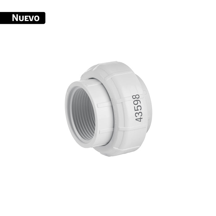 Tuerca unión roscable de PVC 1-1/4', FOSET