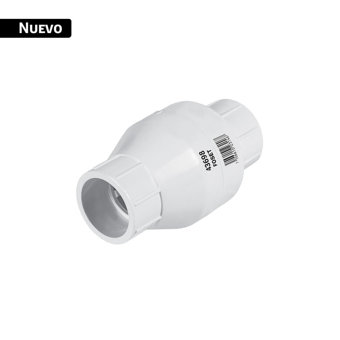 Válvula check de PVC 1-1/2' para cementar, FOSET