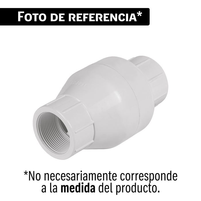 Válvula check de PVC 1-1/2' roscable, FOSET