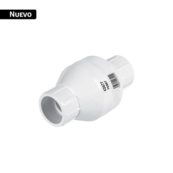 Válvula check de PVC 1-1/4' para cementar, FOSET