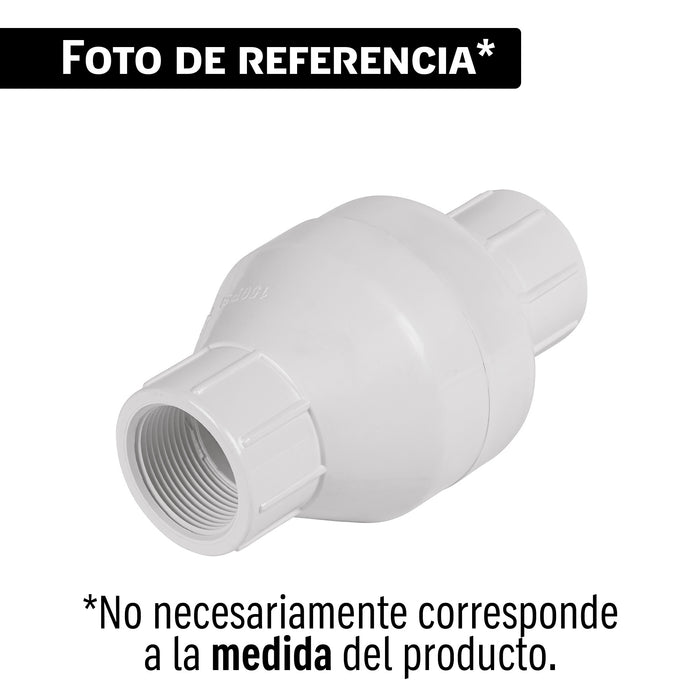 Válvula check de PVC 1-1/4' roscable, FOSET