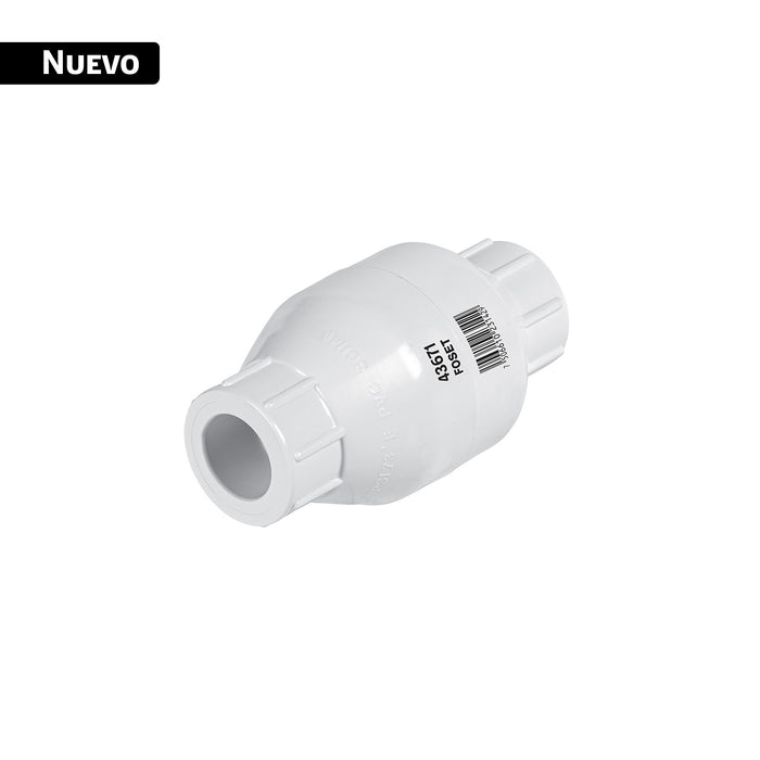 Válvula check de PVC 1/2' para cementar, FOSET
