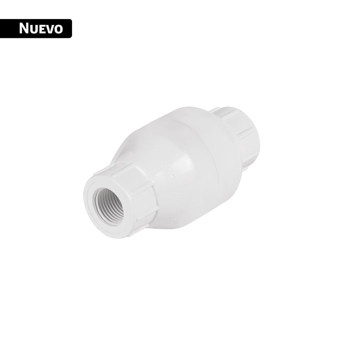 Válvula check de PVC 1/2' roscable, FOSET