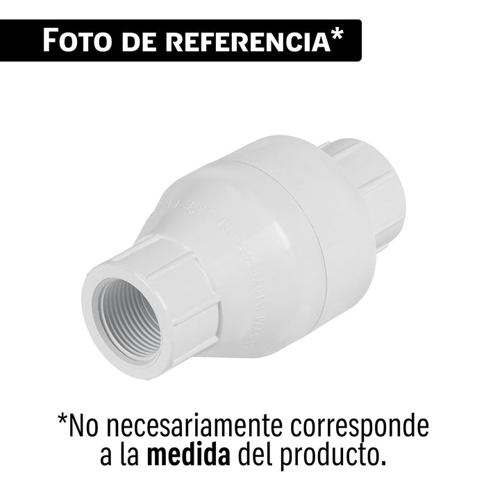 Válvula check de PVC 1' roscable, FOSET