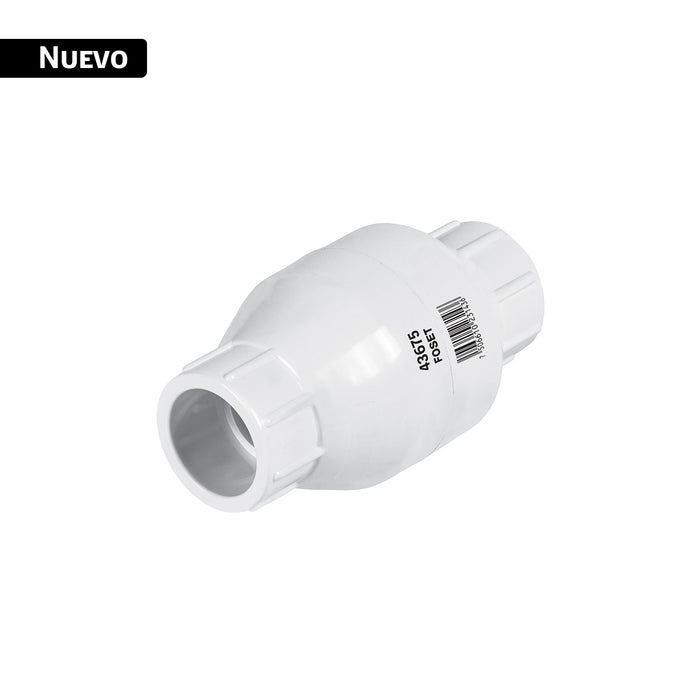 Válvula check de PVC 3/4' para cementar, FOSET