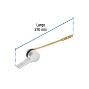 Palanca frontal metálica cromada minimalista para WC, FOSET