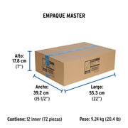 Palanca frontal metálica cromada robusta para WC, FOSET