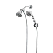 Regadera doble fija y teléfono 3-1/4', ABS, cromo, AERO