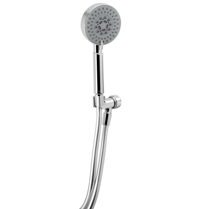 Regadera cromo de teléfono 4' con soporte, FOSET ELEMENT