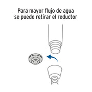 Regadera cromo de teléfono 4' con soporte, FOSET ELEMENT