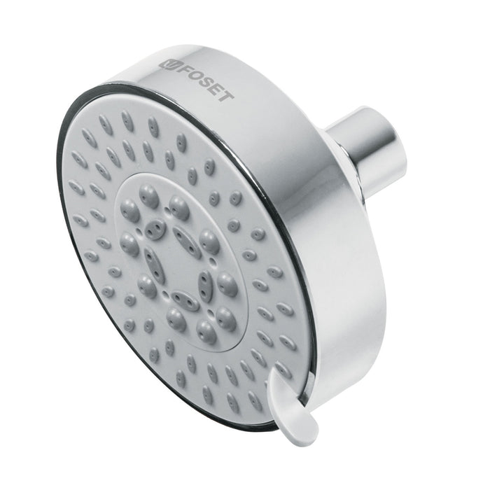 Regadera cromo 4'con 5 funciones, sin brazo, FOSET ELEMENT