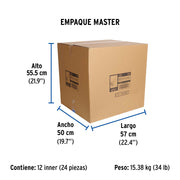 Regadera cromo 4'con 5 funciones, con brazo, FOSET ELEMENT