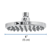 Regadera cromo 6' plato redondo, sin brazo, FOSET ELEMENT