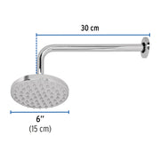 Regadera cromo 6' plato redondo, con brazo, FOSET ELEMENT