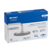 Regadera cromo 8' plato redondo, con brazo, FOSET ELEMENT