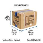 Regadera plato cuadrado 8' sin brazo, cromo, FOSET RIVIERA