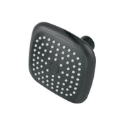 Regadera cuadrada de ABS 3-3/4' sin brazo, negro, BASIC