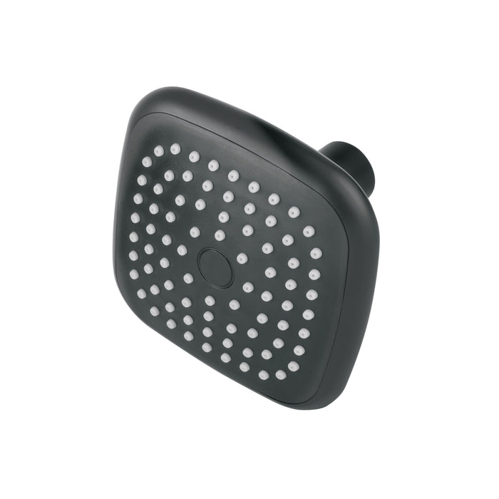 Regadera cuadrada de ABS 3-3/4' sin brazo, negro, BASIC