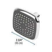 Regadera cuadrada de ABS 3-3/4' sin brazo, FOSET BASIC
