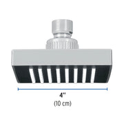 Regadera cuadrada 4', ABS, sin brazo, cromo, AQUA