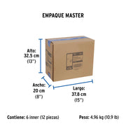 Regadera cuadrada 4', acero inox, con brazo, negro, TÚBIG