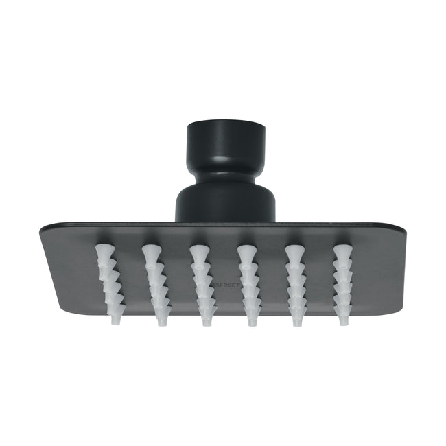 Regadera cuadrada 4', acero inox, sin brazo, negro, TÚBIG