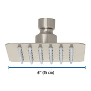Regadera cuadrada 4', acero inox, sin brazo, satín, TÚBIG