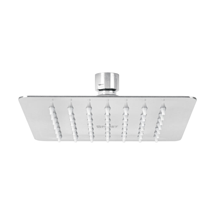 Regadera cuadrada 6', acero inox, sin brazo, cromo, TÚBIG