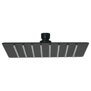 Regadera cuadrada 8', acero inox, sin brazo, negro, TÚBIG