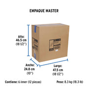 Regadera cuadrada 8', acero inox, sin brazo, satín, TÚBIG