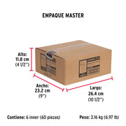 Bolsa con 50 remaches 1/8' x 3/16' de aluminio, ala 1/4'