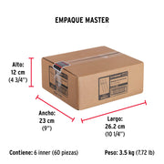 Bolsa con 50 remaches 1/8' x 5/16' de aluminio, ala 1/4'
