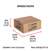 Bolsa con 50 remaches 1/8' x 3/8' de aluminio, ala 1/4