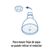 Regadera cónica 2-1/2', metálica, sin brazo, cromo-oro, AQUA