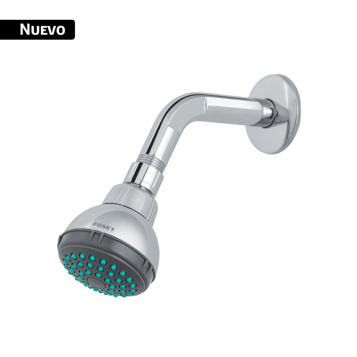 Regadera redonda 2-1/2' con brazo y chapeton ABS, BASIC