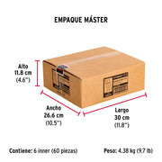 Bolsa con 50 remaches 5/32' x 1/8' de aluminio, ala 5/16'