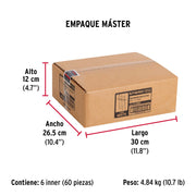 Bolsa c/50 remaches 5/32'x1/4' blancos aluminio, ala 5/16'